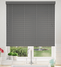 Nordic Dark Ash - 50mm Slat Faux Wooden Blind