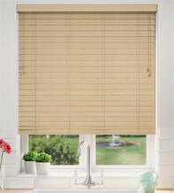 Nordic Sandstone Wood Effect - 50mm Slat Faux Wooden Blind