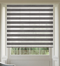 Athens Charcoal Textured Day and Night Blind with Ultra Fine Voile