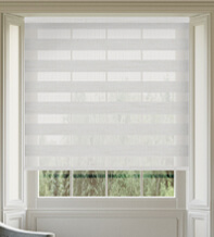 Auckland Silver Jacquard Day and Night Blind with Matching Box Weave