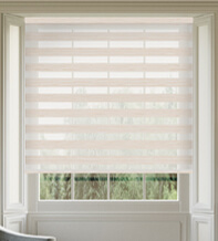 Barbados Cream Textured Day and Night Blind with Extra Fine Voile