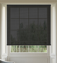 Beverly Black - Woven Heavy Voile Roller Blind