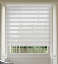 Dansk Grey Day and Night Blind with Matching Box Weave