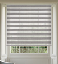 Denver Grey Textured Day and Night Blind with Linear Extra Fine Voile