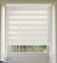 El Paso Cream Woven Blackout Day and Night Blind with Ultra Fine Voile