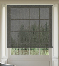 Glow Charcoal - Textured Sheer Voile Roller Blind