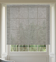 Logan Grey - Textured Herringbone Voile Roller Blind