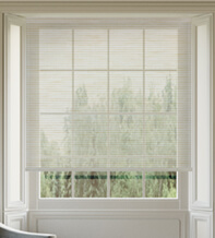 Portage Sand - Striped Sheer Voile Roller Blind