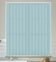 Alpha Baby Blue – Fire Retardant & Moisture Resistant Vertical Blind