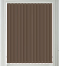 Alpha Blackout Chocolate - Fire Retardant & Moisture Resistant Blackout Vertical Blind