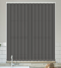 Alpha Dark Grey - Fire Retardant & Moisture Resistant Vertical Blind