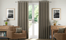 Tropea Mocha Brown Curtains with Textured Weave
