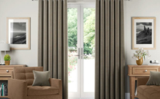 Tropea Mocha Brown Curtains with Textured Weave