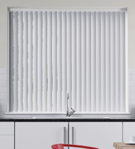 Pearl White Shadow Pattern - Rigid PVC Vertical Blind