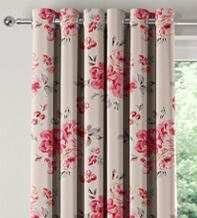 Cath Kidston Brampton Bunch Raspberry - Designer Curtains
