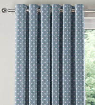 Cath Kidston Button Spot Blue - Designer Curtains