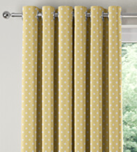 Cath Kidston Button Spot Yellow - Designer Curtains