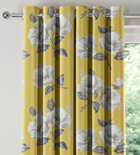 Cath Kidston Wild Poppies Citrine - Designer Curtains