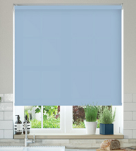 Oxford Safe+ Baby Blue - Fire Retardant & Moisture Resistant Roller Blind