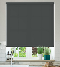Oxford Safe+ Charcoal - Fire Retardant & Moisture Resistant Roller Blind