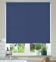 Oxford Safe+ Cobalt Blue - Fire Retardant & Moisture Resistant Roller Blind