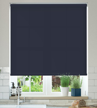 Oxford Safe+ Navy - Fire Retardant & Moisture Resistant Roller Blind