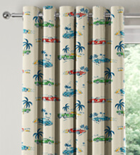 Cath Kidston Fast Cars Cream – Designer Curtains