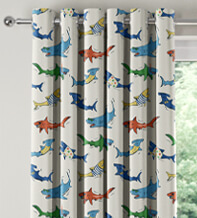 Cath Kidston Summer Sharks Cream – Designer Curtains