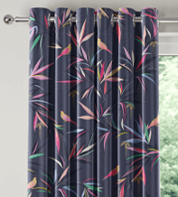 Sara Miller Bamboo Smokey Blue – Designer Curtains
