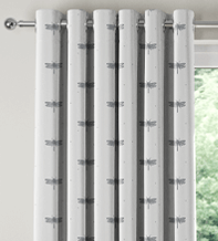 Sara Miller Dragonfly White – Designer Curtains