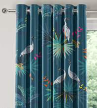 Sara Miller Heron Teal – Designer Curtains