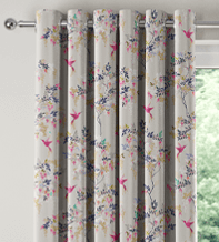 Sara Miller Hummingbird Oyster – Designer Curtains