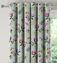 Sara Miller Orchard Floral Duck Egg – Designer Curtains