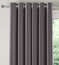 Sara Miller Peony Border Dark Grey – Designer Curtains