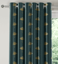Sara Miller Small Palm Trees Forest Green – Designer Curtains