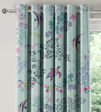 Sara Miller Underwater Aqua – Designer Curtains