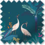 Sara Miller Heron Border Teal – Designer Curtains