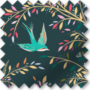Sara Miller Swallows Forest Green – Designer Curtains