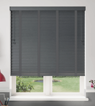 Morgan 50 Bamboo Charcoal - 50mm Slat Wooden Blind Charcoal Tape