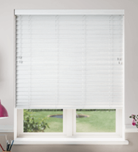 Morgan 50 Bamboo White - 50mm Slat Wooden Blind