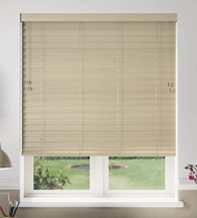 Morgan 50 Satin Oak - 50mm Slat Wooden Blind