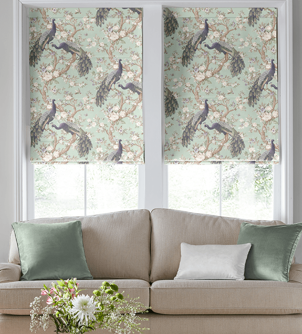 Laura Ashley Belvedere Duck Egg – Designer Roman Blind